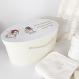 Trusou botez complet cu rochita eleganta si lumanare personalizata hand made - Ania - Botez bebelusi