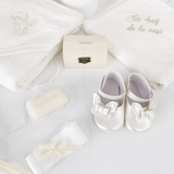 Trusou botez complet cu rochita eleganta si lumanare personalizata hand made - Ania - Botez bebelusi