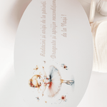 Trusou botez complet cu rochita eleganta si lumanare personalizata hand made - Clotilde - Botez bebelusi
