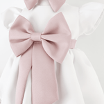 Trusou botez complet cu rochita eleganta si lumanare personalizata hand made - Dalia - Botez bebelusi