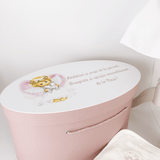 Trusou botez complet cu rochita eleganta si lumanare personalizata hand made - Dalia - Botez bebelusi
