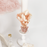 Trusou botez complet cu rochita eleganta si lumanare personalizata hand made - Genevive - Botez bebelusi