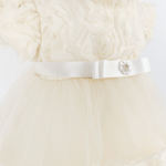 Trusou botez complet cu rochita eleganta si lumanare personalizata hand made - Gineva - Botez bebelusi