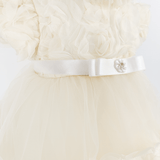Trusou botez complet cu rochita eleganta si lumanare personalizata hand made - Gineva - Botez bebelusi