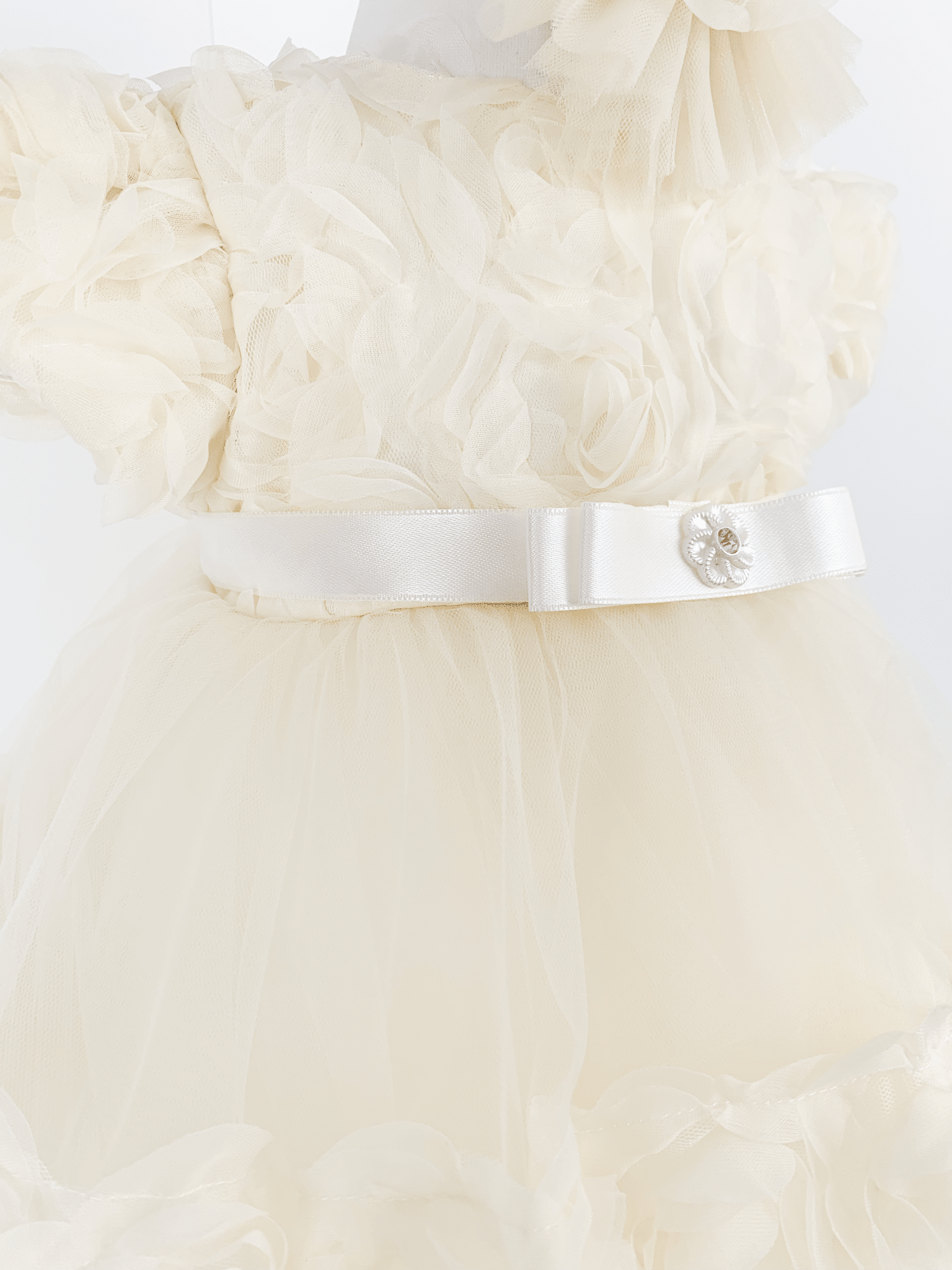 Trusou botez complet cu rochita eleganta si lumanare personalizata hand made - Gineva - Botez bebelusi