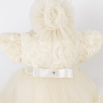 Trusou botez complet cu rochita eleganta si lumanare personalizata hand made - Gineva - Botez bebelusi