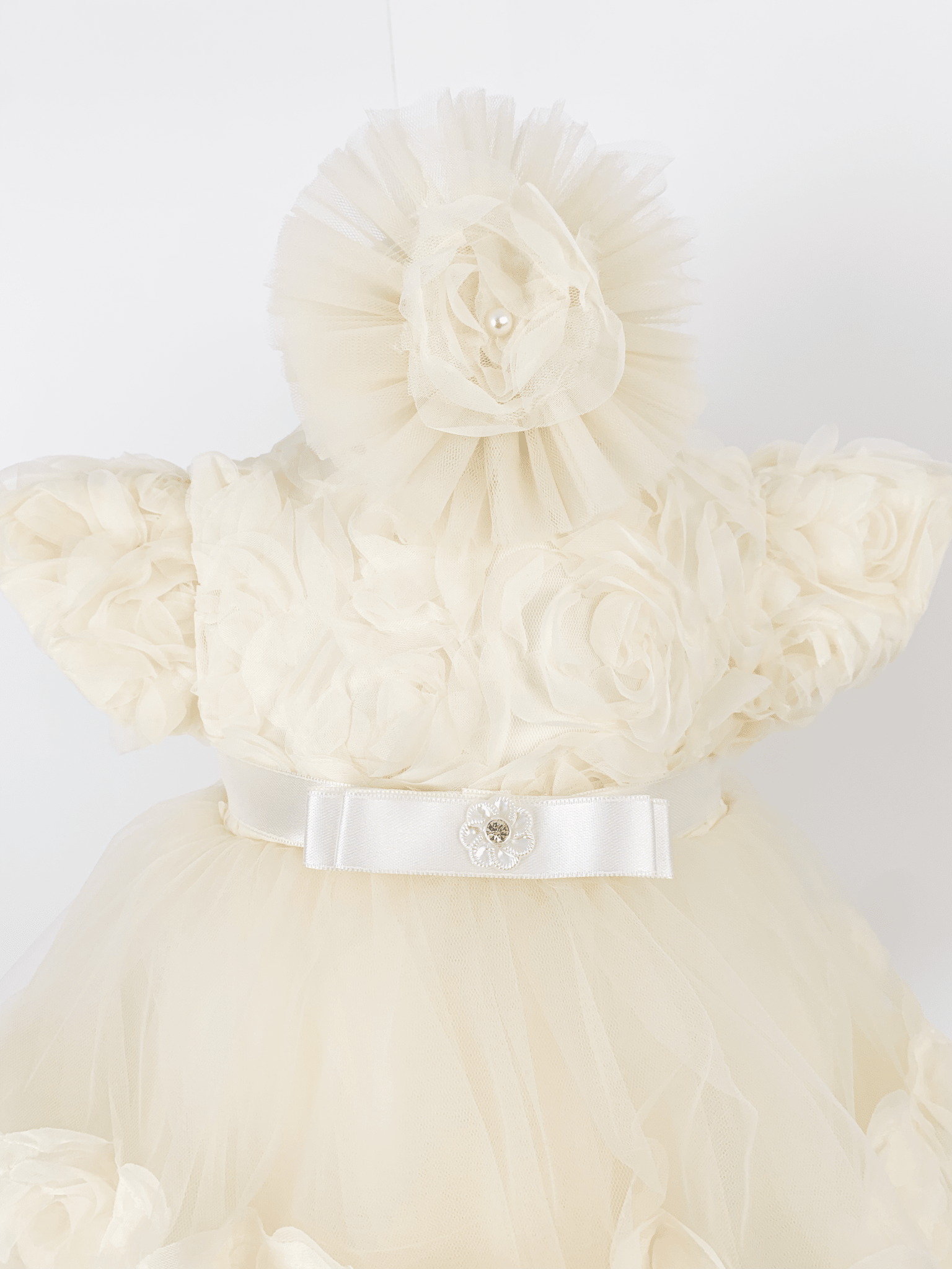 Trusou botez complet cu rochita eleganta si lumanare personalizata hand made - Gineva - Botez bebelusi