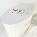 Trusou botez complet cu rochita eleganta si lumanare personalizata hand made - Gineva - Botez bebelusi
