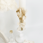 Trusou botez complet cu rochita eleganta si lumanare personalizata hand made - Gineva - Botez bebelusi