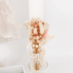 Trusou botez complet cu rochita eleganta si lumanare personalizata hand made - Nadia - Botez bebelusi