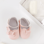 Trusou botez complet cu rochita eleganta si lumanare personalizata hand made - Nadia - Botez bebelusi