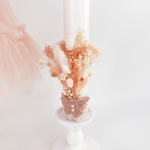 Trusou botez complet cu rochita eleganta si lumanare personalizata hand made - Olimpia - Botez bebelusi