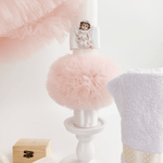 Trusou botez complet cu rochita eleganta si lumanare personalizata manual - Adelaide - Botez bebelusi