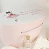 Trusou botez complet cu rochita eleganta si lumanare personalizata manual - Adelaide - Botez bebelusi