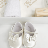 Trusou botez complet cu rochita eleganta si lumanare personalizata manual - Aurelia - Botez bebelusi