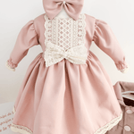 Trusou botez complet cu rochita eleganta si lumanare personalizata manual - Cristine - Botez bebelusi