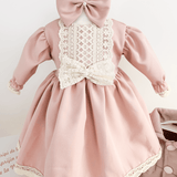 Trusou botez complet cu rochita eleganta si lumanare personalizata manual - Cristine - Botez bebelusi