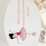 Trusou botez complet cu rochita eleganta si lumanare personalizata manual - Cristine - Botez bebelusi