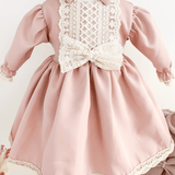 Trusou botez complet cu rochita eleganta si lumanare personalizata manual - Cristinica - Botez bebelusi