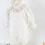 Trusou botez complet cu rochita eleganta si lumanare personalizata manual - Ecateris - Botez bebelusi