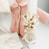 Trusou botez complet cu rochita eleganta si lumanare personalizata manual - Eloise - Botez bebelusi