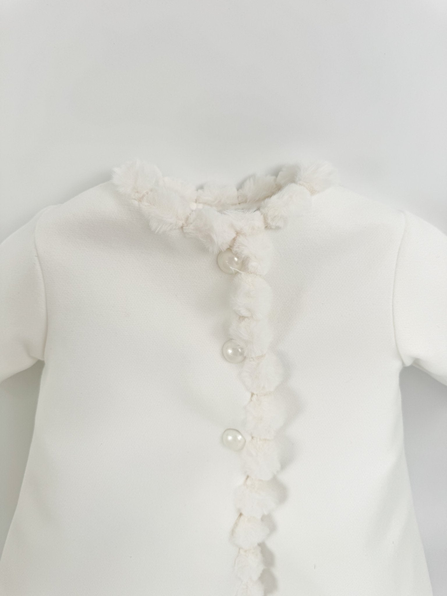 Trusou botez complet cu rochita eleganta si lumanare personalizata manual - Florica - Botez bebelusi