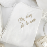 Trusou botez complet cu rochita eleganta si lumanare personalizata manual - Ionita - Botez bebelusi