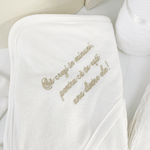 Trusou botez complet cu rochita eleganta si lumanare personalizata manual - Ionita - Botez bebelusi
