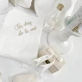 Trusou botez complet cu rochita eleganta si lumanare personalizata manual - Ionita - Botez bebelusi