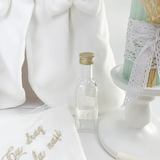 Trusou botez complet cu rochita eleganta si lumanare personalizata manual - Ionita - Botez bebelusi