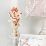 Trusou botez complet cu rochita eleganta si lumanare personalizata manual - Lola - Botez bebelusi