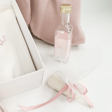 Trusou botez complet cu rochita eleganta si lumanare personalizata manual - Lola - Botez bebelusi