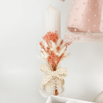 Trusou botez complet cu rochita eleganta si lumanare personalizata manual - Mirabel - Botez bebelusi