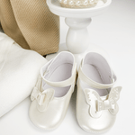 Trusou botez complet cu rochita eleganta si lumanare personalizata manual - Pauline - Botez bebelusi