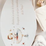 Trusou botez complet cu rochita eleganta si lumanare personalizata manual - Roxane - Botez bebelusi