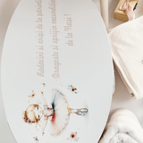 Trusou botez complet cu rochita eleganta si lumanare personalizata manual - Roxane - Botez bebelusi