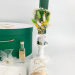 Trusou botez complet verde cu ursulet cu baloane - Botez bebelusi
