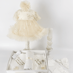 Trusou botez fetita cu dantela Calipso - Botez bebelusi