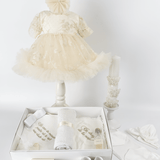 Trusou botez fetita cu dantela Calipso - Botez bebelusi