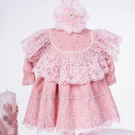Trusou botez hand made cu rochita, lumanare si accesorii personalizate - Frederica - Botez bebelusi