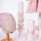 Trusou botez hand made cu rochita, lumanare si accesorii personalizate - Gisela - Botez bebelusi