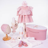 Trusou botez hand made cu rochita, lumanare si accesorii personalizate - Inara - Botez bebelusi