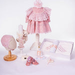 Trusou botez hand made cu rochita, lumanare si accesorii personalizate - Soraia - Botez bebelusi