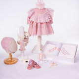 Trusou botez hand made cu rochita, lumanare si accesorii personalizate - Soraia - Botez bebelusi