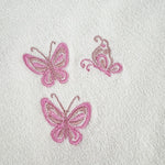 Trusou complet fetita roz cu fluturasi - Botez bebelusi