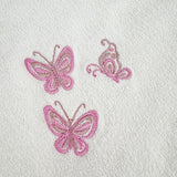 Trusou complet fetita roz cu fluturasi - Botez bebelusi