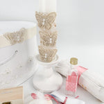 Trusou complet fetita roz pudra cu fluturasi - Botez bebelusi