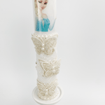 Trusou cu lumanare botez fetita Elsa - Botez bebelusi