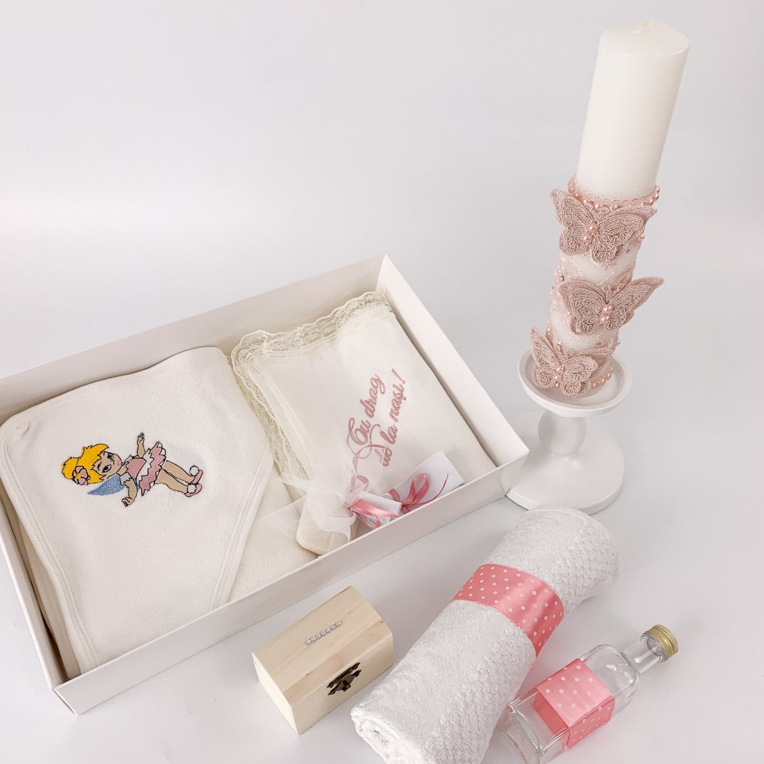 Trusou fetita roz cu zana - Botez bebelusi