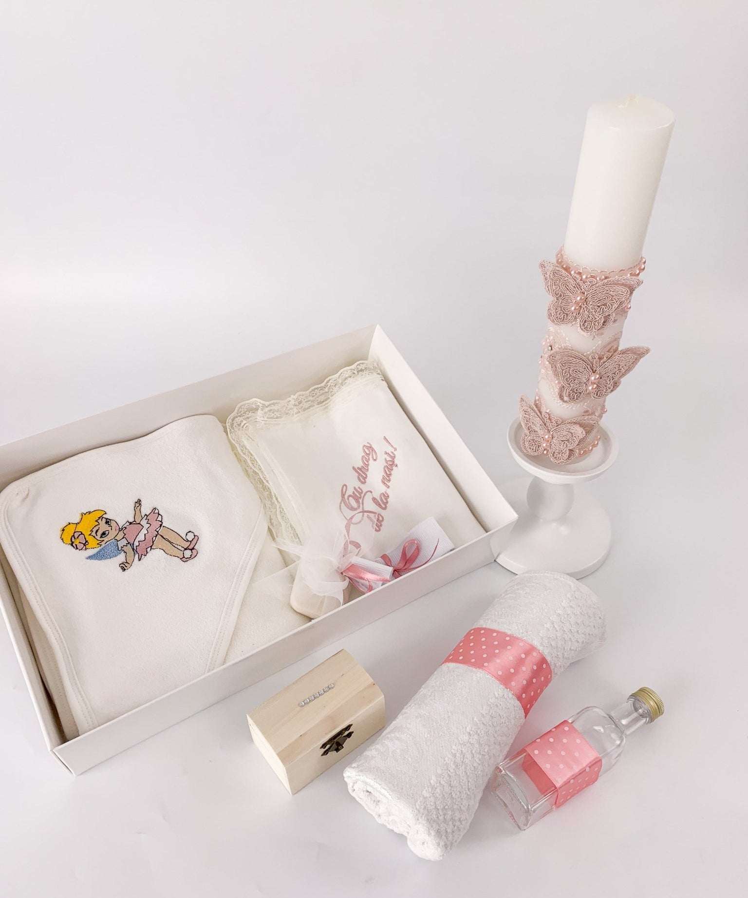 Trusou fetita roz cu zana - Botez bebelusi